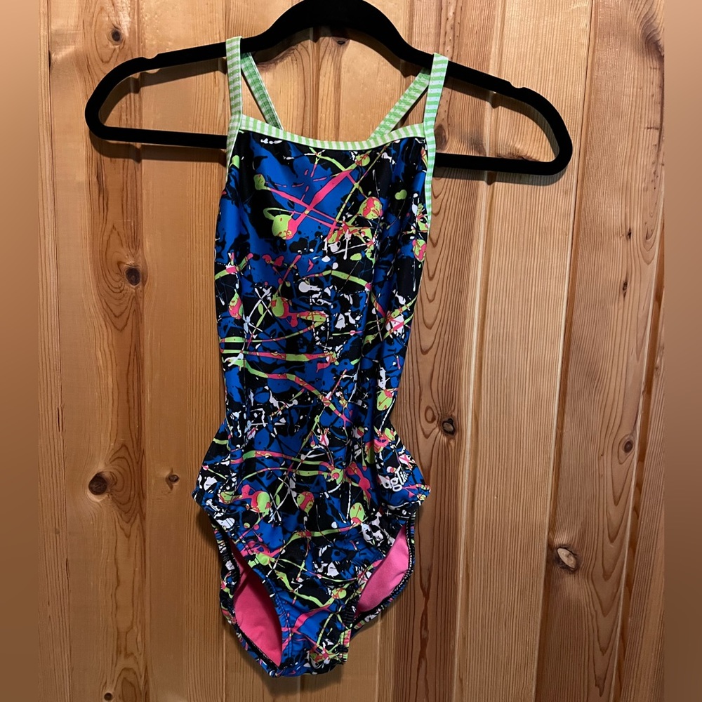 Dolfin Uglies girls training one-piece swimsuit, size 32